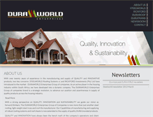 Tablet Screenshot of duraworld.co.za